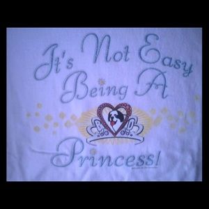 👸Girls Princess T-shirt Big Dog Pink L 12-14 👑